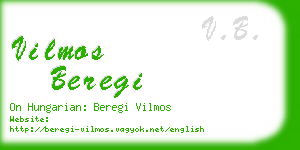 vilmos beregi business card